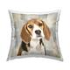 Stupell Industries Pet Beagle Portrait Abstract Beige Pattern Country Brown 18 x 7 x 18 Decorative Pillows