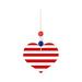 Wood Ornament Festive Ornamental Star/Heart Shape Patriotic Independence Day Wood Hanging Decoration Home Supplies