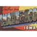 Waterloo Iowa Large Letter Scenes (12x18 Wall Art Poster Room Decor)