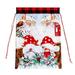 Christmas Supplies Plaid Gnomes Tree Skirt/Gift Bag/Table Runner/Chair Cover/Wine Bottle Cover/Placemat/Sock/Apron