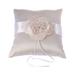 20x20cm Wedding Ring Pillow Bridal Flower Ribbon Decorated Ring Bearer Pillow