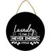 Eveokoki 12 Laundry The Never Ending Cycle Sign Laundry Room Decor Laundry Room Wooden Sign Funny Sign Wall Plaque Rustic Farmhouse Laundry Rules Hanging Decor for Bathroom