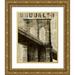 Mullan Michael 12x14 Gold Ornate Wood Framed with Double Matting Museum Art Print Titled - Vintage NY Brooklyn Bridge