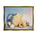 Stupell Industries Varied Vegetables Scattered Traditional Still Life Vase Painting Metallic Gold Floating Framed Canvas Print Wall Art Design by Cecile Baird