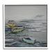 Stupell Industries Three Rowboats Floating Ocean Waves Layered Collage Painting White Framed Art Print Wall Art Design by Stacy Gresell