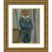 Fab Funky 15x18 Gold Ornate Wood Framed with Double Matting Museum Art Print Titled - Fox Victorian Gentleman Portrait