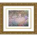 Monet Claude 24x20 Gold Ornate Wood Framed with Double Matting Museum Art Print Titled - Le jardin de Monet a Giverny