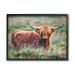 Stupell Industries Highland Longhorn Cattle Grazing Rural Countryside Grassland Photograph Black Framed Art Print Wall Art Design by James Dobson