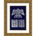 Buhlmann J. 13x18 Gold Ornate Wood Framed with Double Matting Museum Art Print Titled - Decorative Painting in the Roman Vaults (Blueprint)