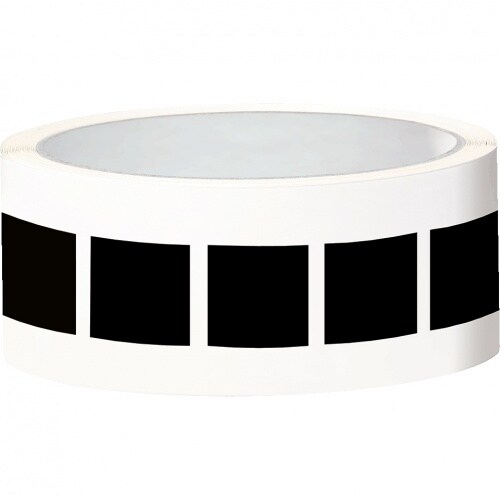 Aufkleber I Etikett, eckig, beschriftbar, schwarz, Folie, selbstklebend, 25x25mm, 100/Rolle Image