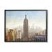 Stupell Industries Bustling New York Cityscape Distant Buildings Skyline Painting Black Framed Art Print Wall Art Design by Kim Allen