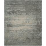 Safavieh Couture Hand-knotted Tiffany Marileen Modern Abstract Viscose Rug Blue/Silver 6 x 9 6 x 9 Silver