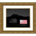 McLoughlin James 24x20 Gold Ornate Wood Framed with Double Matting Museum Art Print Titled - Flags of Our Farmers VI
