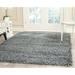 Safavieh New York Shag Ruslana 1.2-inch Thick Rug Blue/Blue 6 x 9 6 x 9 Indoor Living Room Bedroom Dining Room Rectangle