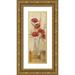 Robinson Carol 11x24 Gold Ornate Wood Framed with Double Matting Museum Art Print Titled - Freshly Picked I