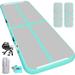 Inflatable Gymnastics Mat 8 inches Thickness Length Between 10ft to 39ft Air Gymnastics Track Mat Gym Mats with Electric Air Pump for Training/Cheerleading/Training Green
