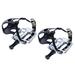 Stationary Bike Pedals 1 Pair Exercise Bike Pedals with Straps and Toe Clips Fits for Flat Exerciser Equipment & Exercise Bike Long 14mm spindle