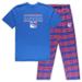 Men's Blue/Red New York Rangers Big & Tall T-Shirt Pajama Pants Sleep Set