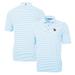 Men's Cutter & Buck Powder Blue Ole Miss Rebels Throwback Logo Virtue Eco Pique Stripe Recycled Polo