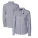 Women's Cutter & Buck Charcoal Georgetown Hoyas Oxford Stretch Long Sleeve Button-Up Shirt