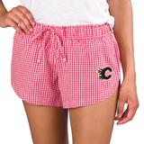 Women's Concepts Sport Red/White Calgary Flames Tradition Woven Shorts