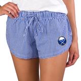 Women's Concepts Sport Royal/White Buffalo Sabres Tradition Woven Shorts