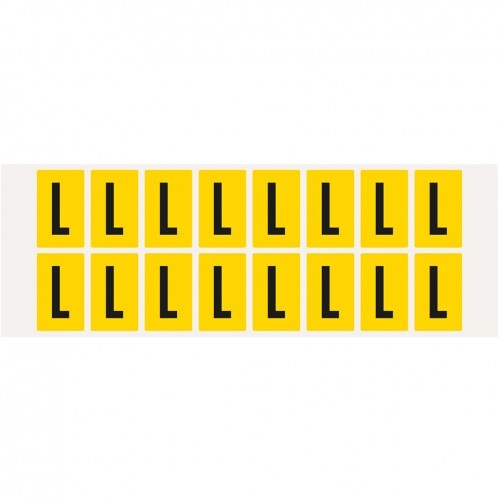 Aufkleber I Buchstabe L, gelb/schwarz, Folie, Schrifthöhe 25mm, 22x36mm, 320 Stück/Packung Image
