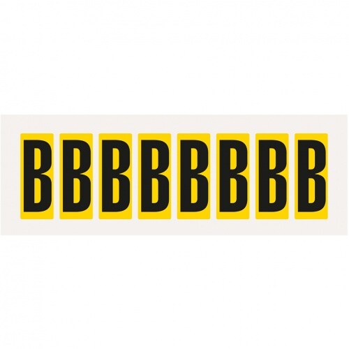 Aufkleber I Buchstabe B, gelb/schwarz, Folie, Schrifthöhe 50mm, 22x57mm, 160 Stück/Packung Image