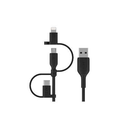 Belkin BOOST CHARGE USB Kabel 1 m USB A USB C/Micro-USB B/Lightning Schwarz