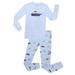 Elowel Boys Boat 2 Piece Pajama Set 100% Cotton(Size 2-12)