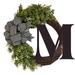 Pianpianzi Christmas Wreath 16 Inch Valentine Door Decorations Boxwood Dog Burlaps Bow Wreath With Personalized Monogram Wreath