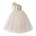 Ekidsbridal One-Shoulder Sequins Tutu Junior Flower Girl Dress Pageant Gown 182 8