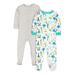 Little Star Organic Baby & Toddler Unisex 2 Pk Footed Full Zip Snug Fit Pajamas Size Newborn - 5T