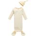 Dewadbow Newborn Baby Boy Girl Sleeping Bags Hat 2Pcs Sleepwear Blanket