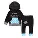 2Pcs Baby Boy Girl Patchwork Long Sleeve Hoodies Tops + Long Pants Sweatsuit Outfit Set