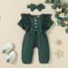 Aayomet Baby Bodysuit Girl Fall Winter Jumpsuit For Baby Boy Baby Girls Romper Jumpsuit 100% Organic Cotton One-Piece Coverall Green 6-12 Months