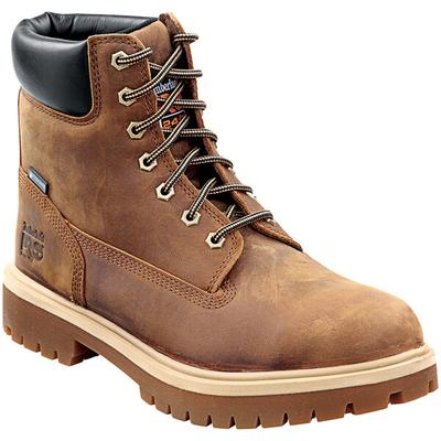 Timberland PRO 6" Direct Attach Men's Size 11.5 Medium Width Earth Bandit Brown Steel Toe Non-Slip Leather Boot STMA41PY