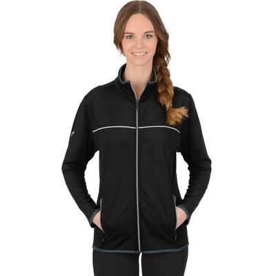 Trainingsjacke TRIGEMA "TRIGEMA Praktische Sportjacke aus Microfaser", Damen, Gr. XXXL, schwarz, 92% Polyester, 8% Elastan, sportlich, Jacken Image
