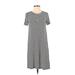 Gap Casual Dress - DropWaist: Gray Stripes Dresses - Women's Size Small