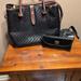 Dooney & Bourke Bags | Dooney And Bourke Basket Weave Purse With Matching Wallet And Cosmetic Bag | Color: Black | Size: Os