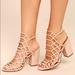 Urban Outfitters Shoes | Charlotte Russe Nude Strappy Heels | Color: Pink/Purple | Size: 10