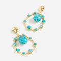 J. Crew Jewelry | J Crew Semi Precious Stone Olivia Dusty Shale Dangle Earrings Nwt | Color: Blue/Green | Size: Os