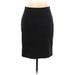 French Connection Wool Pencil Skirt Knee Length: Black Print Bottoms - Women's Size 10