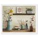 Oliver Gal Bath & Laundry Farmhouse Bathroom Rules Vintage Toothbrushes & Flowers Cabin/Lodge White | 32 H x 38 W x 0.8 D in | Wayfair