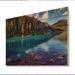 Millwood Pines Coloful Canadian Mountain Lake - Lake House Wood Wall Art Décor - Natural Pine Wood in Blue/Brown/Green | 8 H x 12 W x 1 D in | Wayfair