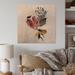 Wrought Studio™ Abstract Pink Flowers Bouquet I - Traditional Wall Art Décor - Natural Pine in Blue/Brown/Gray | 30 H x 30 W x 1 D in | Wayfair