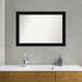 Latitude Run® Shiplap Navy Wood 28.25 x 22.25 in. Bathroom Vanity Non-Beveled Wall Mirror Wood in Brown | 28.25 H x 40.25 W in | Wayfair