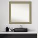 Red Barrel Studio® Vegas Silver Wood 28.75 x 22.75 in. Bathroom Vanity Non-Beveled Wall Mirror Wood in Brown | 30.75 H x 30.75 W in | Wayfair