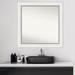 Latitude Run® Eva White Silver Bathroom Vanity Non-Beveled Wall Mirror Plastic | 31.5 H x 31.5 W in | Wayfair 1A9F783FA38D4BD7B263A95599D3EE22