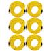 Seismic Audio SAXLX-100 6 Pack of Yellow 100 Foot XLR Microphone Cables